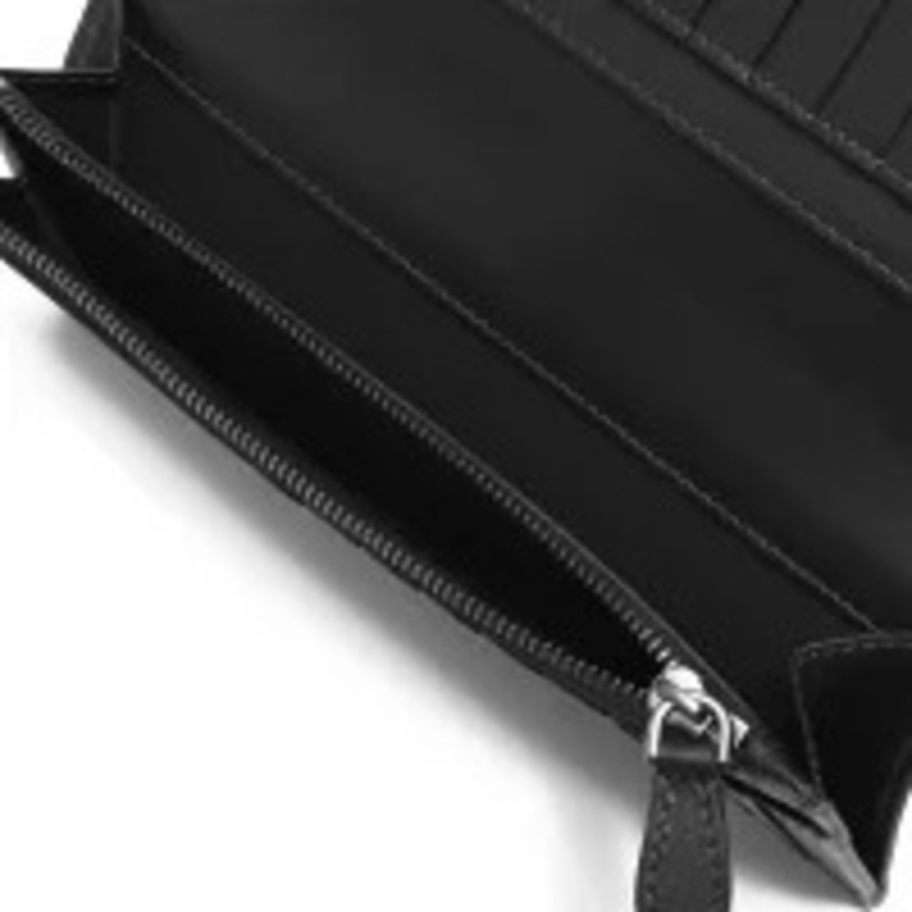 Burberry Wallet Gray Long Black Charcoal Cavendish Check Black MS BRT Gray Black